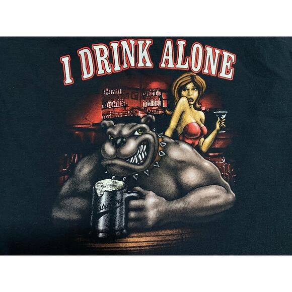 George Thorogood “I Drink Alone” Concert T-Shirt Unisex Size Medium Black Rock - Picture 7 of 10